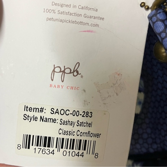 NEW Petunia Pickle Bottom Sashy Satchel in Classic Cornflower - Picture 13 of 13